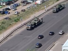 Длинную колонную с боевыми танками записали на видео в Воронеже