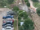 Фонтан из кипятка забил в Воронеже 