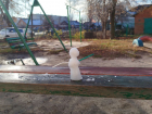 Первого снеговика заметили в Воронеже