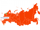 Как Воронежская область выглядит на ковидной карте России по общему числу заражений 