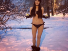 Воронежская стройняшка в бикини показала, как надо закаляться зимой