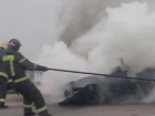 «Лада Приора» вспыхнула как факел на трассе под Воронежем