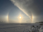 С красивого природного явления началась рабочая неделя в Воронеже