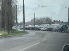 Гигантская пробка образовалась на выезде из Воронежа