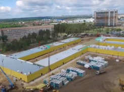 «Быструю» больницу показали с высоты птичьего полета в Воронеже