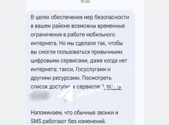 Воронежцам начали рассылать СМС об отключении мобильного интернета