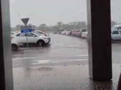 Опубликовано видео бури с дождем и сильным ветром с запозданием на сутки в Воронеже