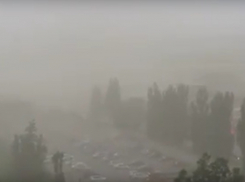 На видео попала прошедшая в Воронеже песчаная буря