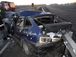 В Воронежской области «девятка» столкнулась с фурой