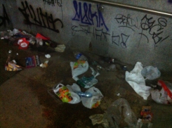 В Воронеже подземный переход у Детского мира в ужасном состоянии