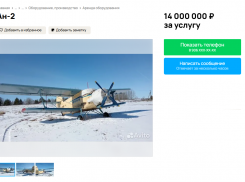 Самолет выставили на продажу в Воронеже 