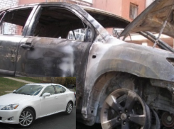 В Воронеже в Ленинском районе горел «Lexus»