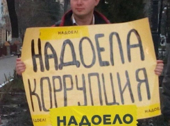 Чиновники воронежской мэрии устали смотреть на плакат борца с коррупцией