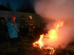 В Воронежской области добровольцы спасли село от пожара