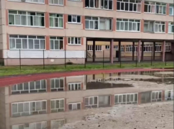 «Такой треш»: потоп возле лицея засняли на видео воронежцы