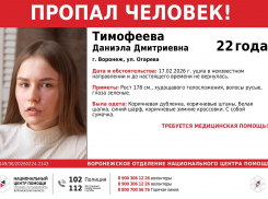 «Нуждается в помощи врачей»: в Воронеже бесследно исчезла высокая девушка в дубленке
