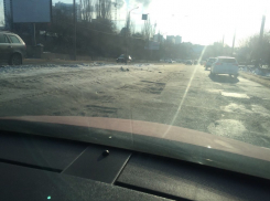 Дырки на виадуке привели к огромным пробкам в Воронеже