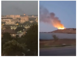 «Так горит, что видно издалека»: пожар сняли на видео за несколько км от его эпицентра в Воронеже