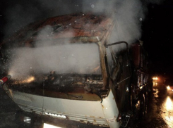 В Воронежской области сгорел «Камаз»