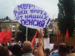 Воронежцы высмеяли плакат на акции протеста против повышения пенсионного возраста