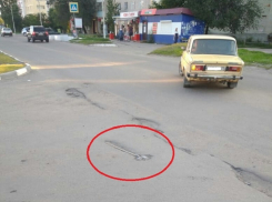 Забытую в асфальте лопату провозгласили реликвией в Воронежской области