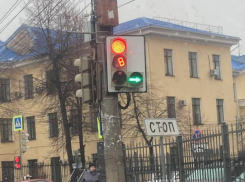 Невнятное поползновение светофора сняли на фото в Воронеже