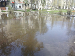 Из-за коммунальной аварии в Воронеже затопило улицу Ворошилова