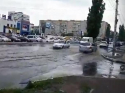Переправу автомобилей по «морю» на воронежской дороге сняли на видео