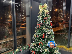 Праздничное настроение появилось в одной из многоэтажек Воронежа