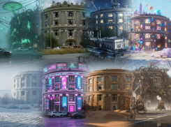 «Утюжок» в иных мирах: нейросеть показала, как могло бы выглядеть здание Воронежа в фантастических вселенных