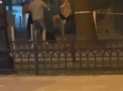 Жестокое избиение лежачего ногами попало на видео в центре Воронежа