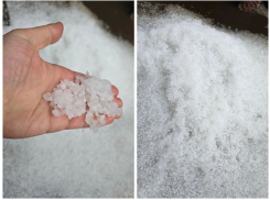 Юг Воронежской области завалило градом