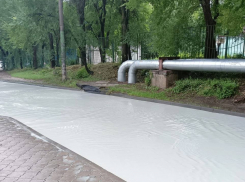 Странную молочную реку обнаружили в Воронеже