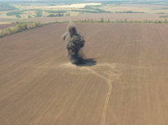 Подрыв 500-килограммовой бомбы показали на видео под Воронежем 