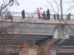 Воронежцев, прыгающих с моста в Центральном парке, показали на видео