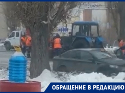 Воронежец жестко раскритиковал дорожных рабочих, сняв их на видео 