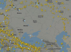 Как выглядит закрытое небо над Воронежем, наглядно показали на карте полётов