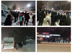 Исчезнувшие  автобусы, метель и огромные очереди: транспортный ад пережили воронежцы сегодня утром