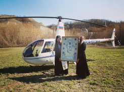 Крестный ход на вертолете совершили над Воронежской областью 