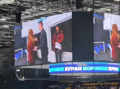 Предложение руки и сердца во время хоккейного матча «Бурана» попало на видео в Воронеже