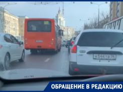 «Режут, чтобы к остановке попасть»: причину пробок в Воронеже назвали автомобилисты 