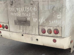 Забавную надпись увидели воронежцы на одном из грязных автобусов в городе 