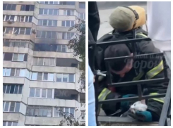 Добрейший поступок спасателя после тушения пожара в многоэтажке сняли на видео в Воронеже