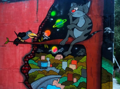 Новое граффити с Котенком с улицы Лизюкова появилось в Воронеже