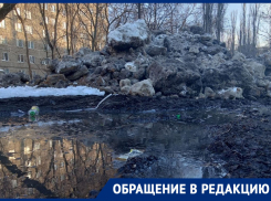 Дерзкий КамАЗ навалил черную кучу прямо посреди воронежского двора 