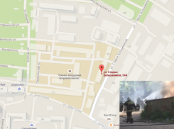 В Воронеже на территории ВАТУ произошел крупный пожар 