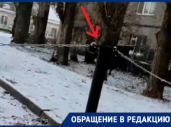 Воронежцы огородили свой двор цепями со всех сторон