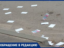Распространителя объявлений так напугали в Воронеже, что он побежал, теряя листовки