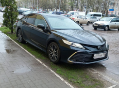 Царская парковка Toyota с красивыми номером наплевала на благоустройство у воронежского гипермаркета 