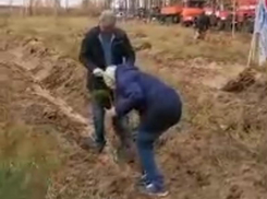 Губернатор Гусев поработал руками на фоне воронежской природы